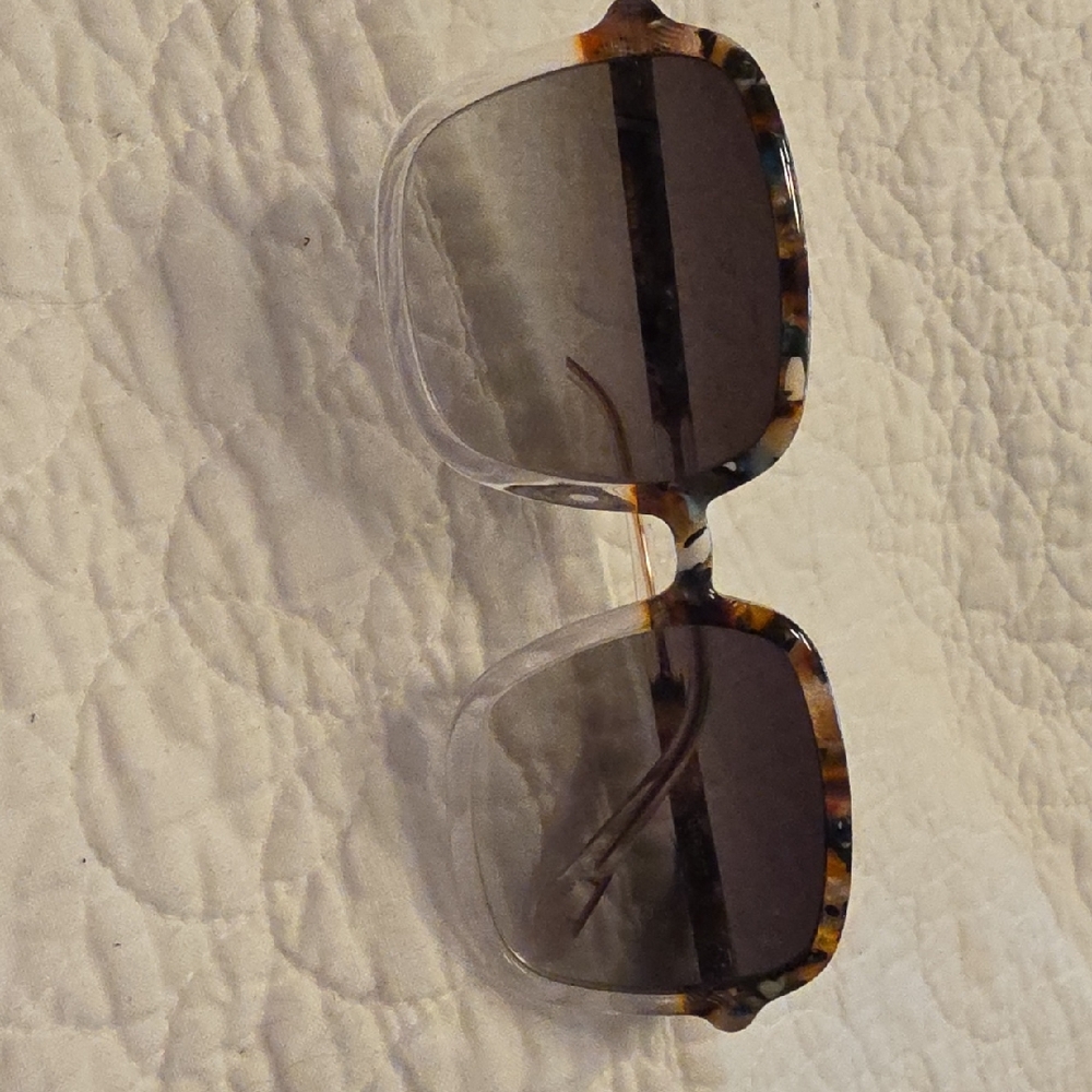 KREWE Tortoise and Clear Square Sunglasses